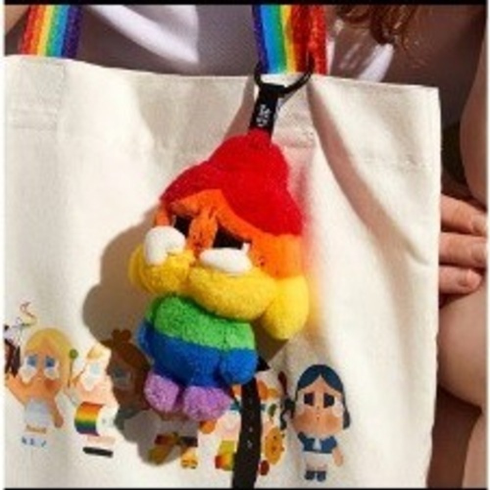 POP MART Cry again series : Cheer up baby plush keychain pendant Rainbow Plush